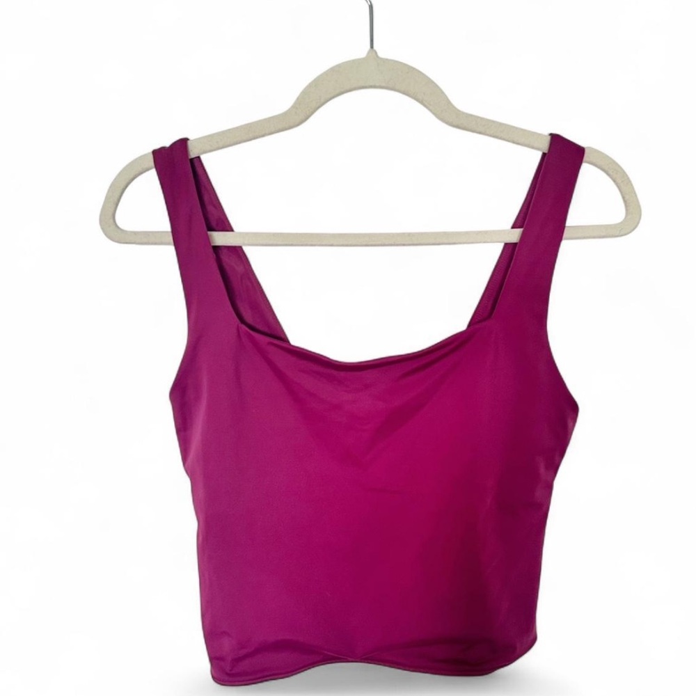 Andie Swim “The Siren” Swim Tank Top – Fuchsia, Size M - Picture 2 of 4